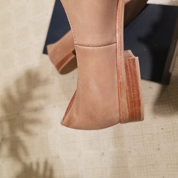 Two Toned Leather Jeffrey Campbell Deposit Flats Colorblock Retro Shoes - Picture 7 of 9